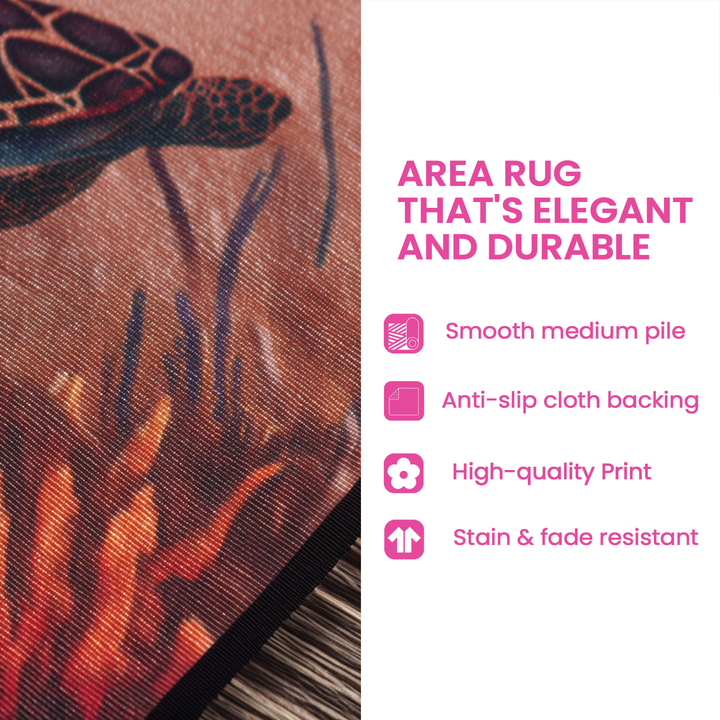 Sunset Inspired Mushroom Quilted Area Rug