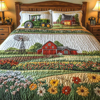 Happy Farm Quilted Bedding Set