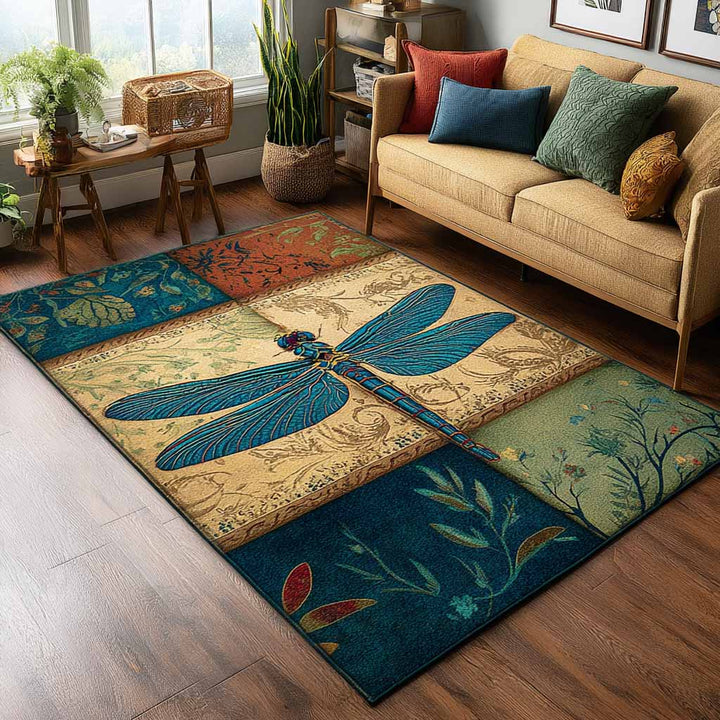 Botanical Wings Quilted Area Rug
