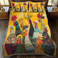 Dawn'S Rooster Quilted Bedding Set
