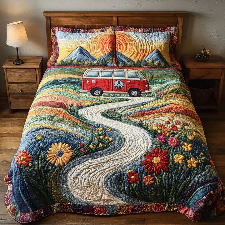 Vintage Journey Quilted Bedding Set